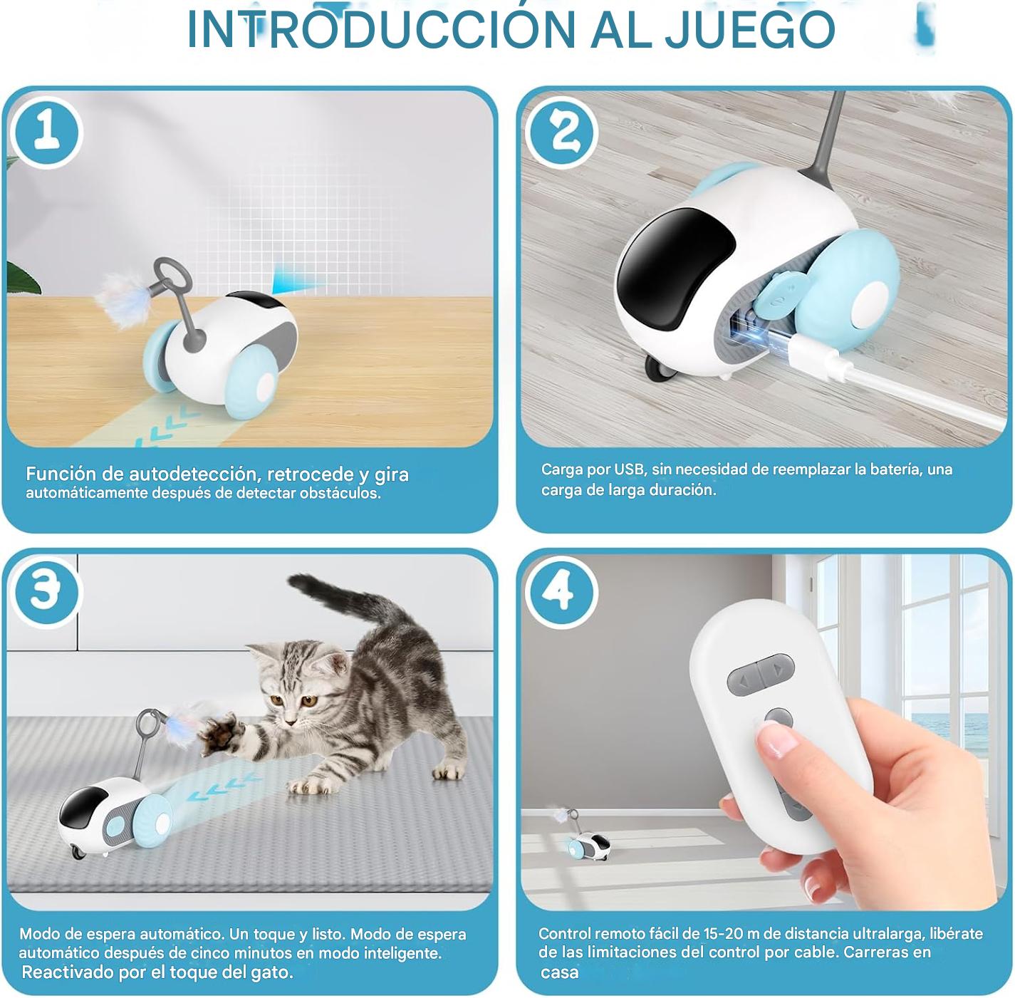 PawBot (Raton Automatico + Control remoto, jueguete Mascotas)