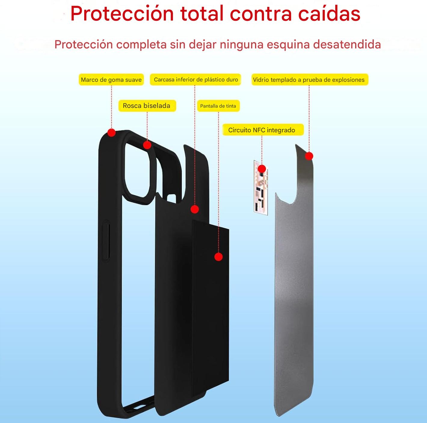 TuCase (Funda NFC Personalizable, sin Consumo de Bateria, Control por App)