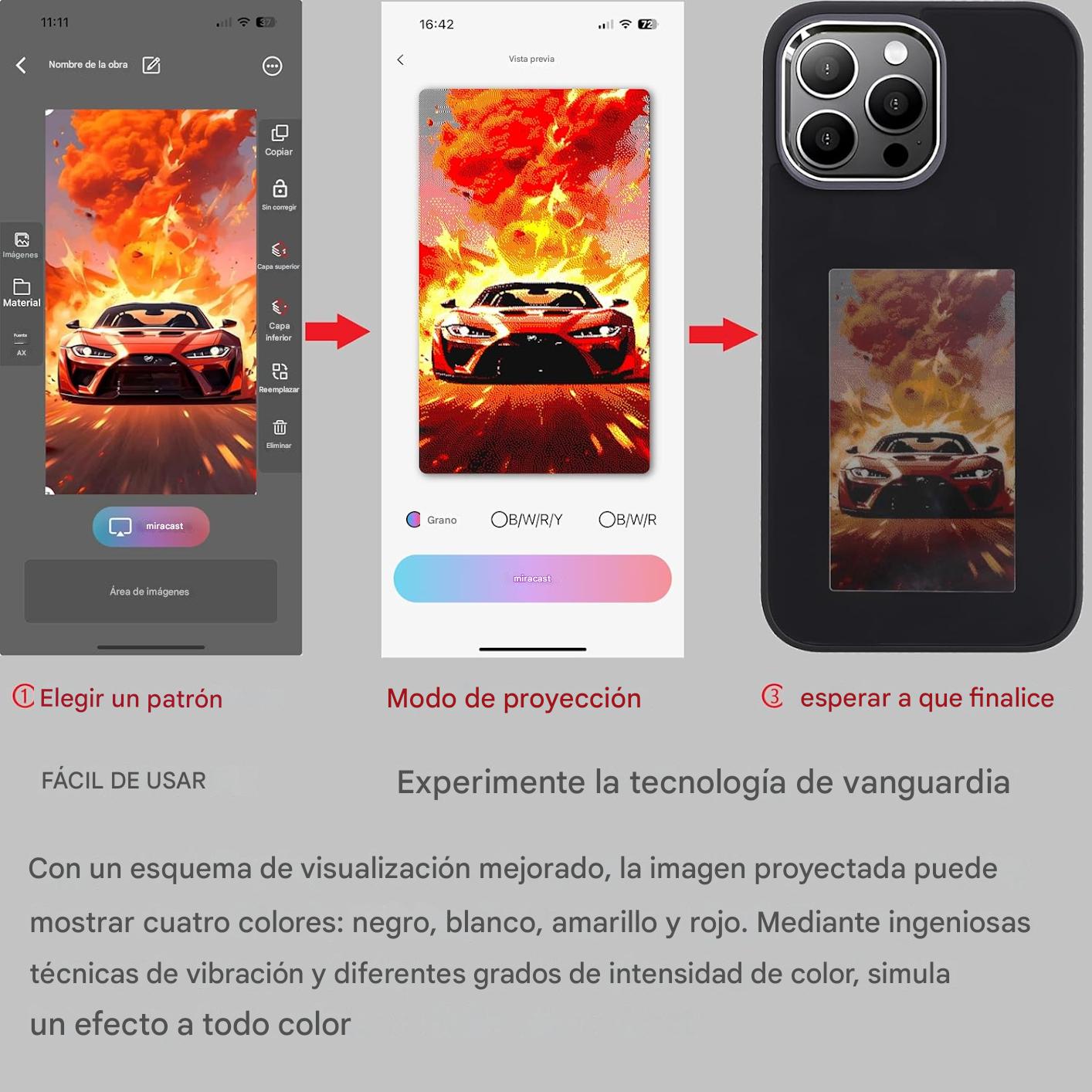 TuCase (Funda NFC Personalizable, sin Consumo de Bateria, Control por App)