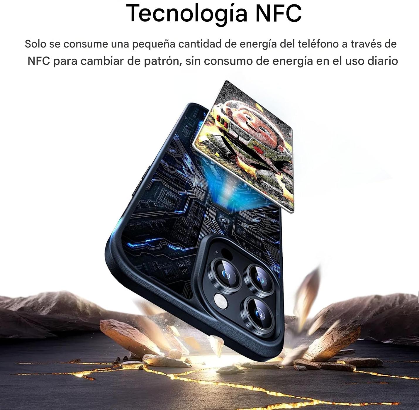 TuCase (Funda NFC Personalizable, sin Consumo de Bateria, Control por App)