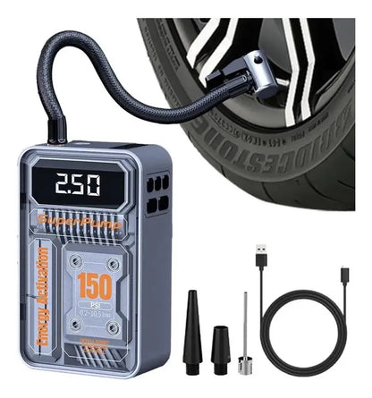 Air Go - Compresor Inflador Inalambrico Portátil (Motos-Autos-Bicis-Pelotas)