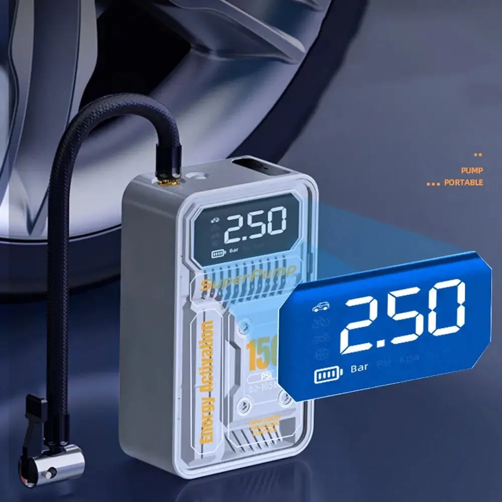 Air Go - Compresor Inflador Inalambrico Portátil (Motos-Autos-Bicis-Pelotas)